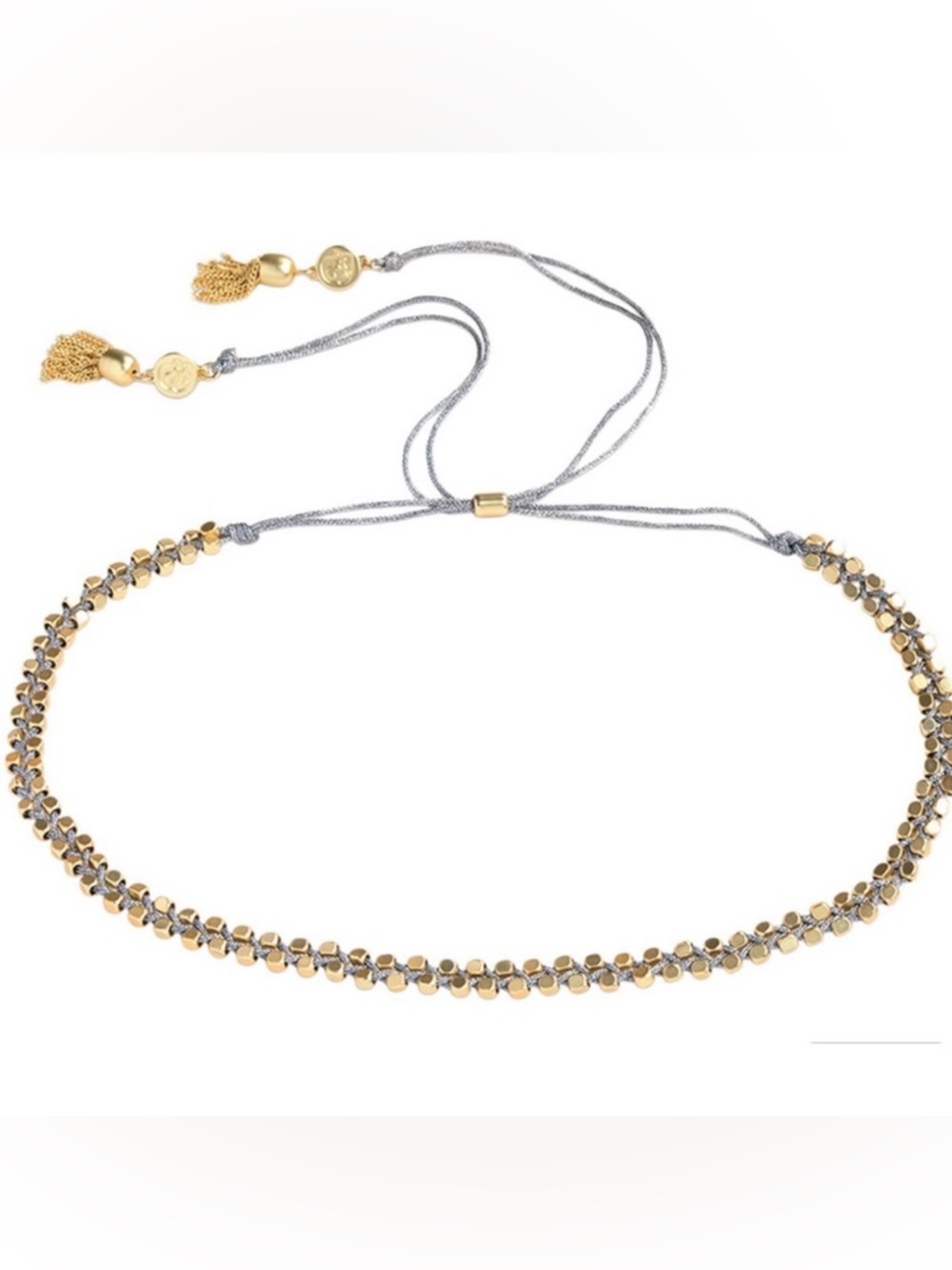 Spartina 449 Two-Tone Gold and Silver Adjustable Bead Necklace